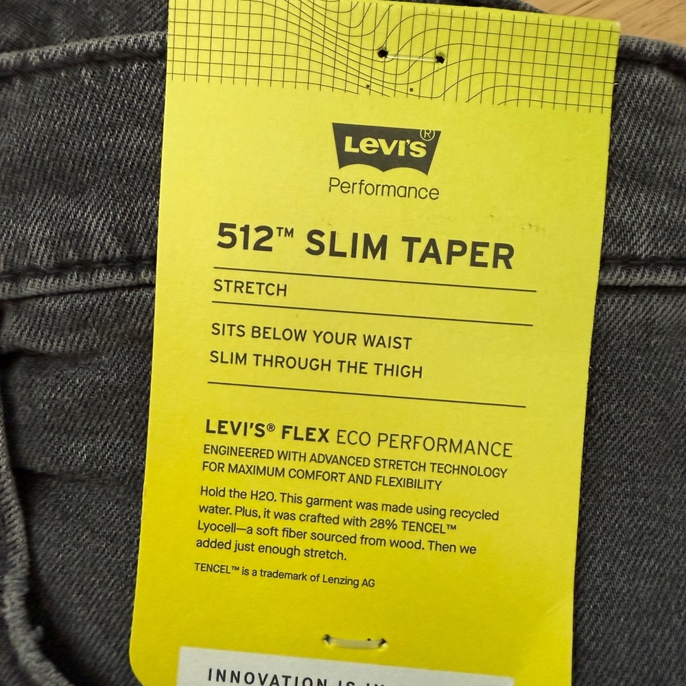 Levi's Men's 511 Dark Gray Skinny Jeans - Picture 8 of 8